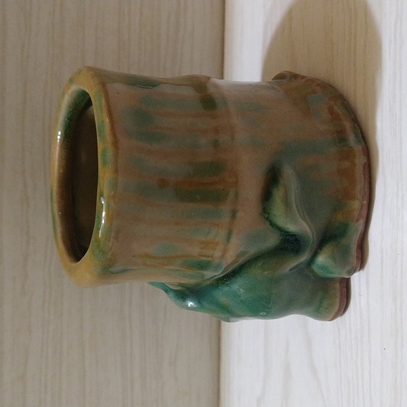 Vintage 1940's/50's Mid Century Majolica Style Elephant Planter - Picture 3 of 6